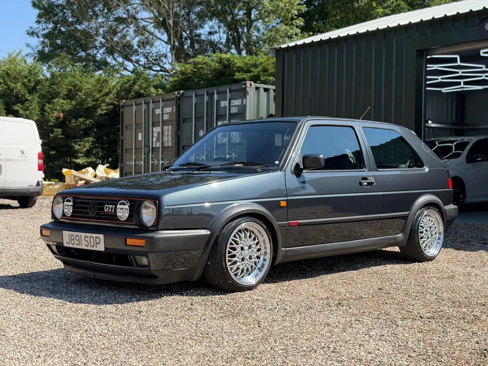 Classic Volkswagen Golf GTI Mk2 with a high-gloss finish