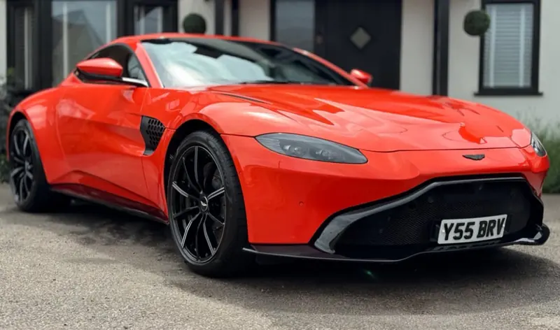 Orange Aston Martin Vantage detailed by Day One Detailing